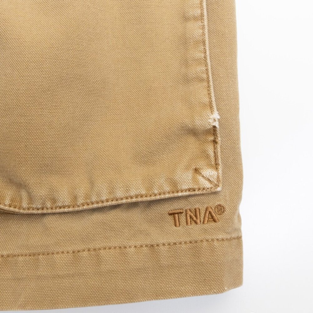 Aritzia TNA Jasper Field Jacket Relaxed Cotton Canvas Vintage Topaz Tan *Altered - Picture 10 of 16